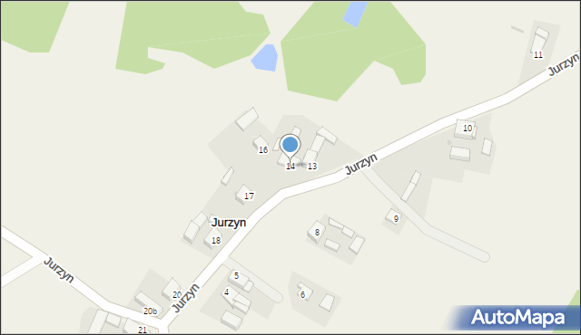 Jurzyn, Jurzyn, 14, mapa Jurzyn