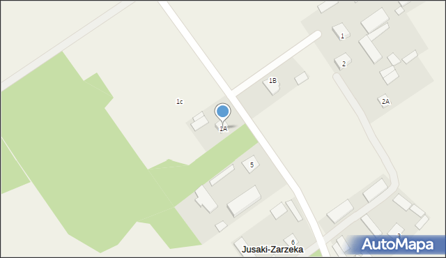 Jusaki-Zarzeka, Jusaki-Zarzeka, 1A, mapa Jusaki-Zarzeka