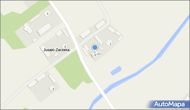 Jusaki-Zarzeka, Jusaki-Zarzeka, 4, mapa Jusaki-Zarzeka