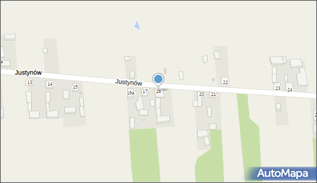 Justynów, Justynów, 18, mapa Justynów