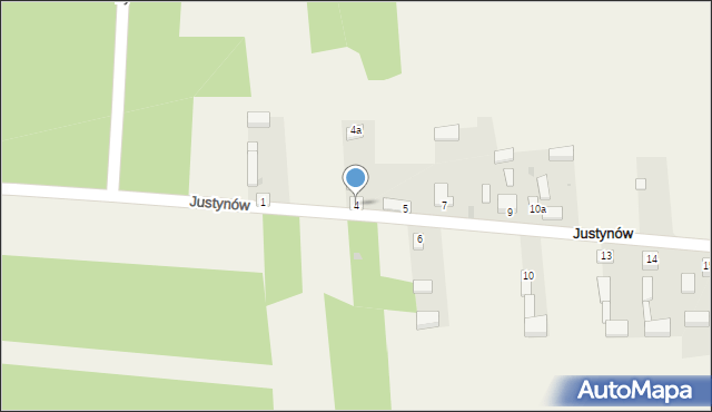 Justynów, Justynów, 4, mapa Justynów