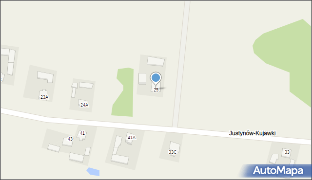 Justynów, Justynów, 25, mapa Justynów