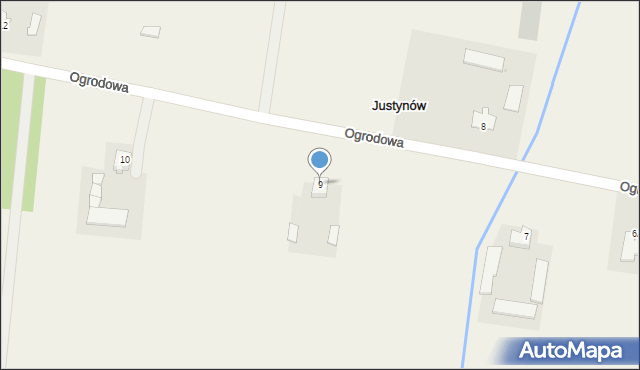 Justynów, Justynów, 9, mapa Justynów