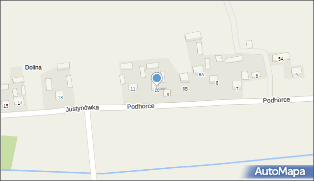 Justynówka, Justynówka, 10, mapa Justynówka