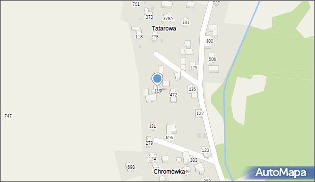 Juszczyn, Juszczyn, 119, mapa Juszczyn