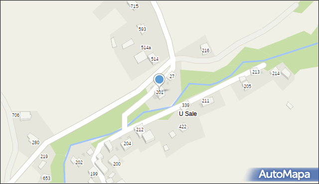 Juszczyn, Juszczyn, 201, mapa Juszczyn