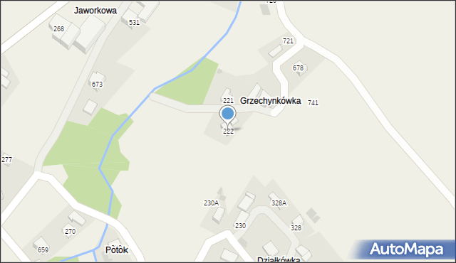 Juszczyn, Juszczyn, 222, mapa Juszczyn