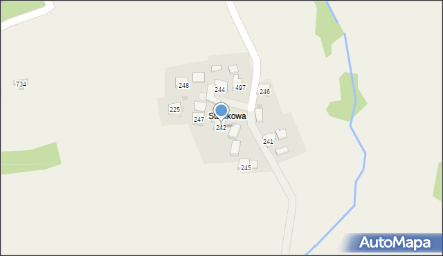 Juszczyn, Juszczyn, 242, mapa Juszczyn