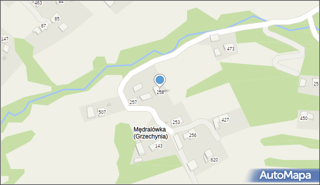 Juszczyn, Juszczyn, 258, mapa Juszczyn