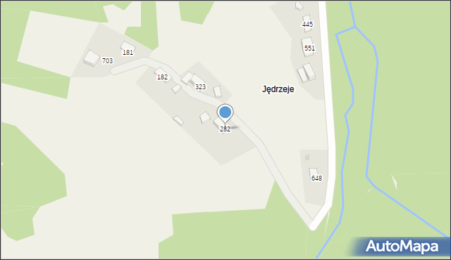 Juszczyn, Juszczyn, 282, mapa Juszczyn