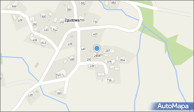 Juszczyn, Juszczyn, 290A, mapa Juszczyn