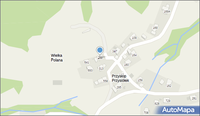 Juszczyn, Juszczyn, 299, mapa Juszczyn