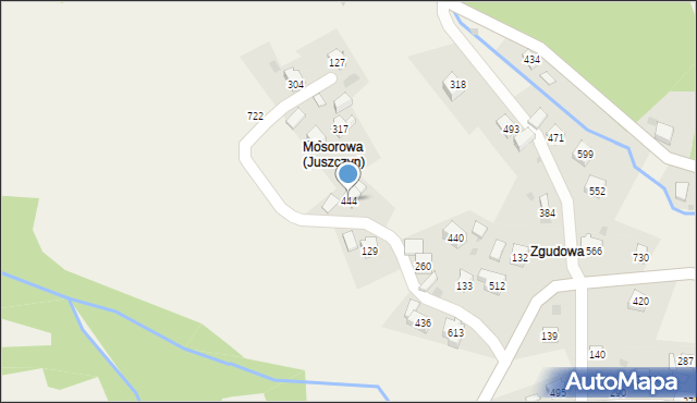 Juszczyn, Juszczyn, 444, mapa Juszczyn