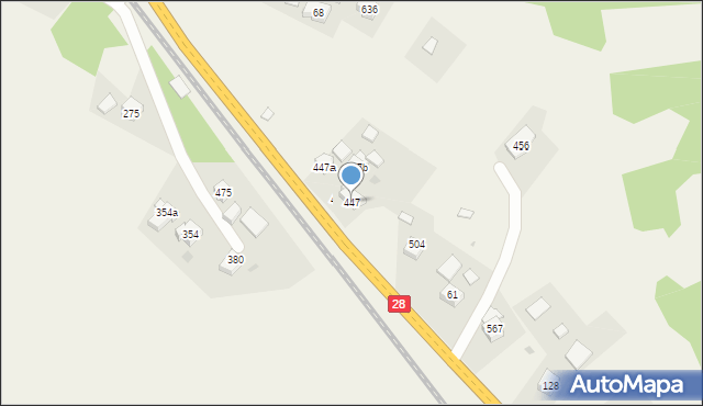 Juszczyn, Juszczyn, 447, mapa Juszczyn