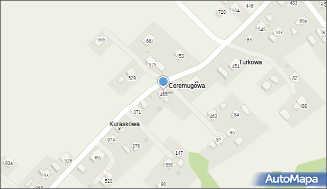 Juszczyn, Juszczyn, 465, mapa Juszczyn