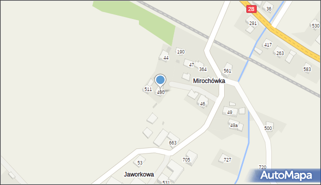 Juszczyn, Juszczyn, 490, mapa Juszczyn