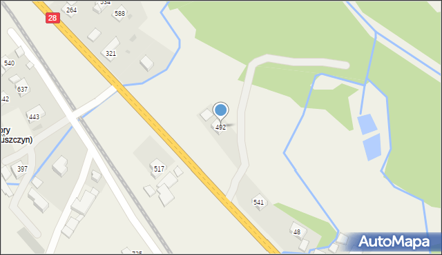 Juszczyn, Juszczyn, 492, mapa Juszczyn
