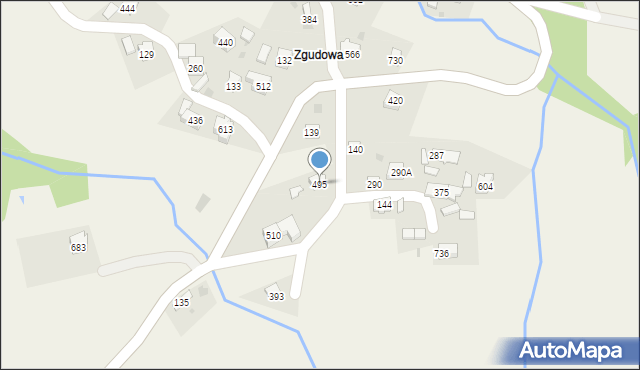 Juszczyn, Juszczyn, 495, mapa Juszczyn