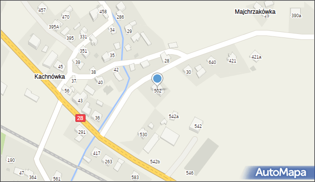 Juszczyn, Juszczyn, 502, mapa Juszczyn