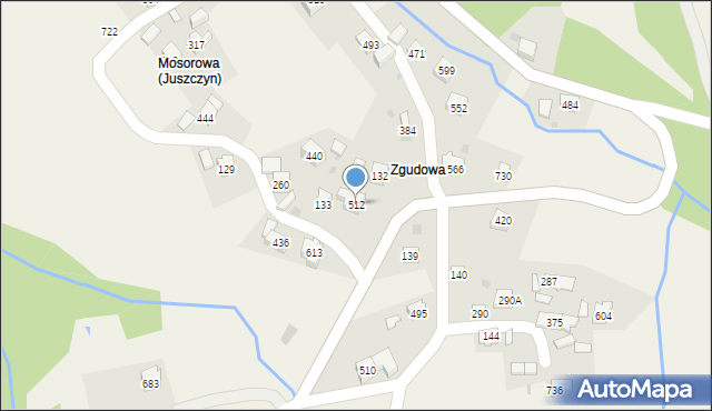 Juszczyn, Juszczyn, 512, mapa Juszczyn