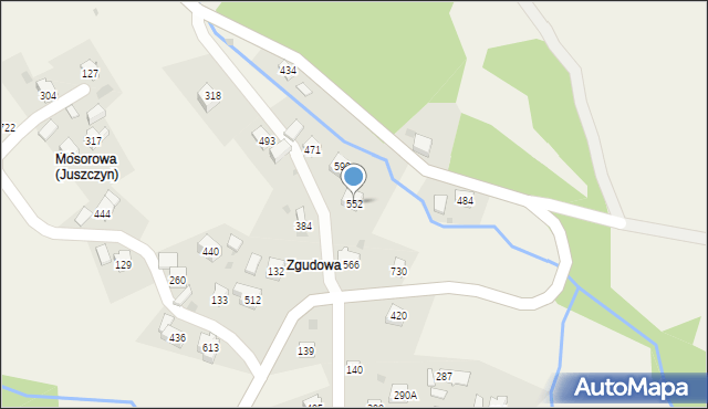 Juszczyn, Juszczyn, 552, mapa Juszczyn