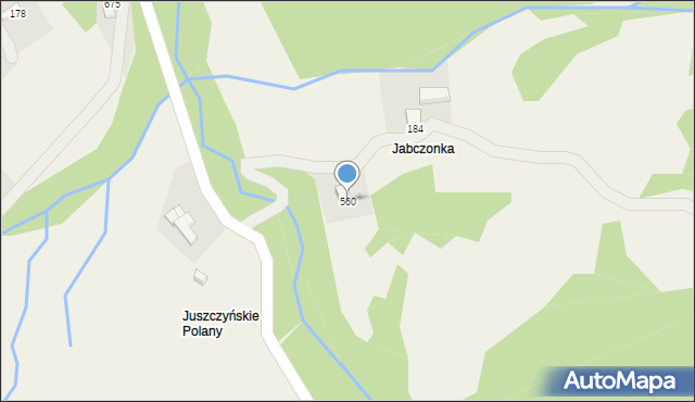 Juszczyn, Juszczyn, 560, mapa Juszczyn