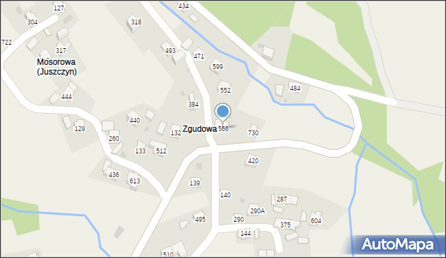 Juszczyn, Juszczyn, 566, mapa Juszczyn