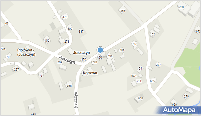 Juszczyn, Juszczyn, 59, mapa Juszczyn