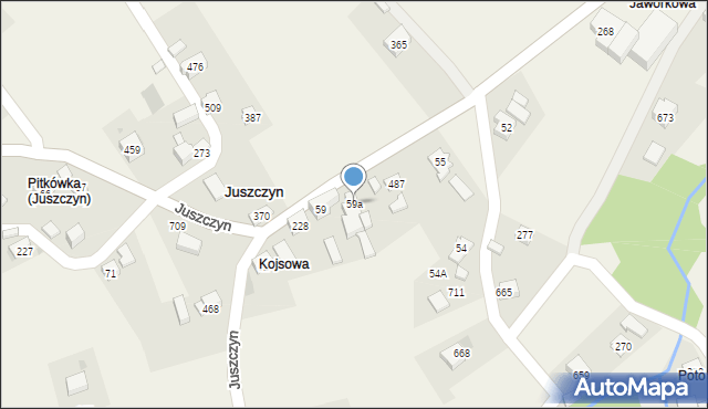 Juszczyn, Juszczyn, 59a, mapa Juszczyn