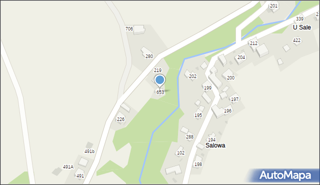 Juszczyn, Juszczyn, 653, mapa Juszczyn