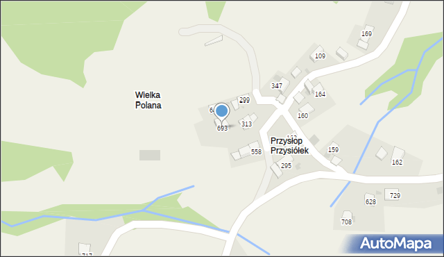 Juszczyn, Juszczyn, 693, mapa Juszczyn