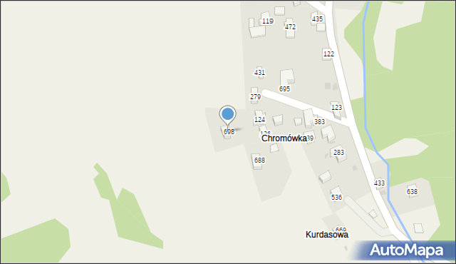 Juszczyn, Juszczyn, 698, mapa Juszczyn