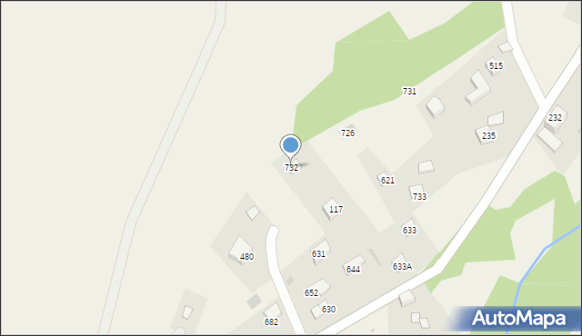 Juszczyn, Juszczyn, 732, mapa Juszczyn