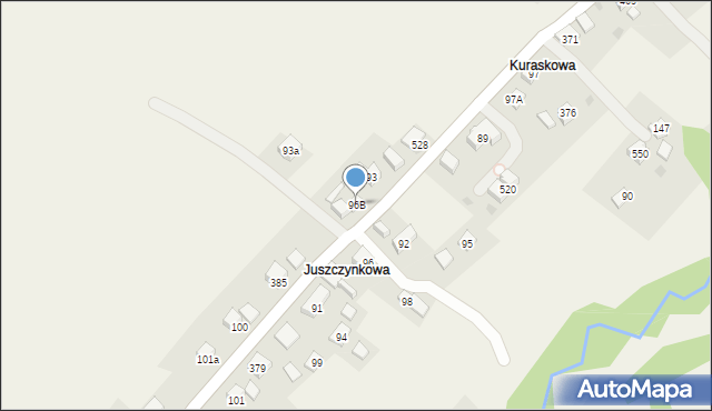 Juszczyn, Juszczyn, 96B, mapa Juszczyn