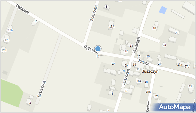 Juszczyn, Juszczyn, 11, mapa Juszczyn