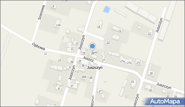 Juszczyn, Juszczyn, 26, mapa Juszczyn