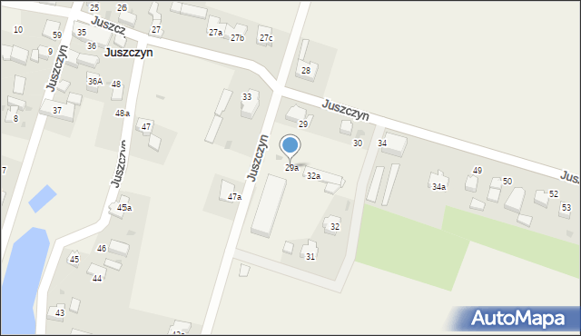 Juszczyn, Juszczyn, 29a, mapa Juszczyn