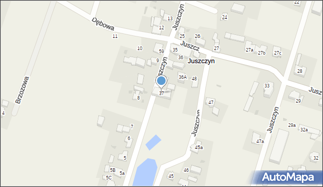 Juszczyn, Juszczyn, 37, mapa Juszczyn