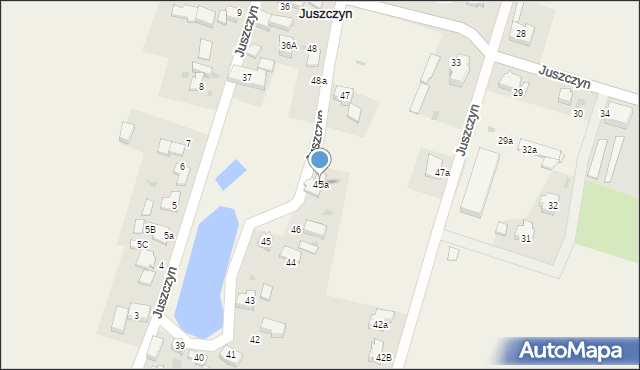 Juszczyn, Juszczyn, 45a, mapa Juszczyn