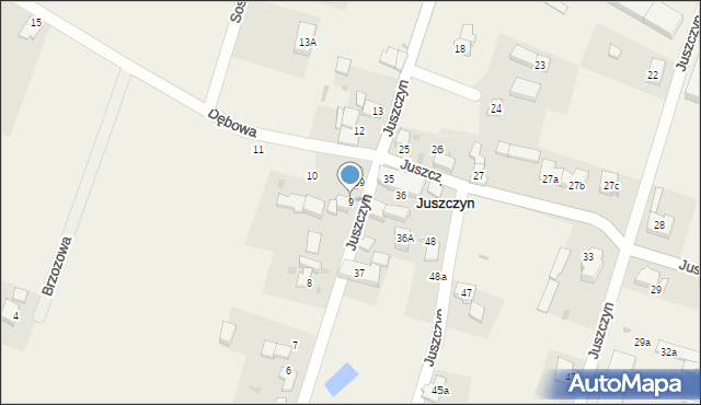 Juszczyn, Juszczyn, 9, mapa Juszczyn