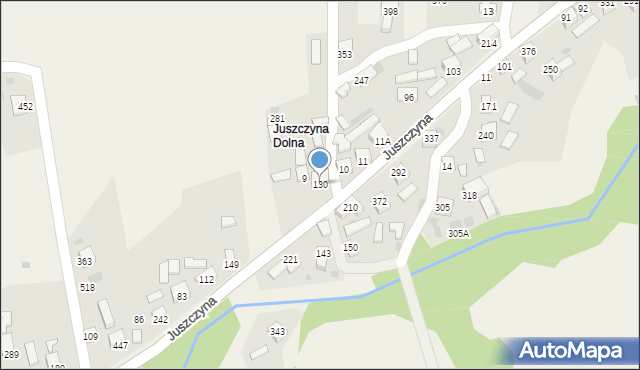 Juszczyna, Juszczyna, 130, mapa Juszczyna