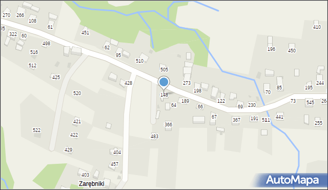 Juszczyna, Juszczyna, 148, mapa Juszczyna