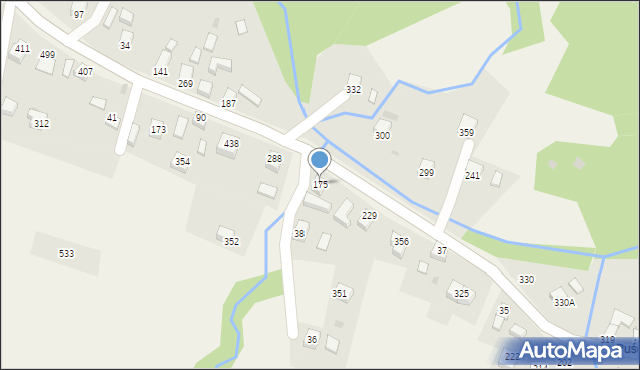 Juszczyna, Juszczyna, 175, mapa Juszczyna