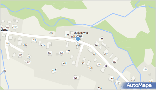 Juszczyna, Juszczyna, 178, mapa Juszczyna