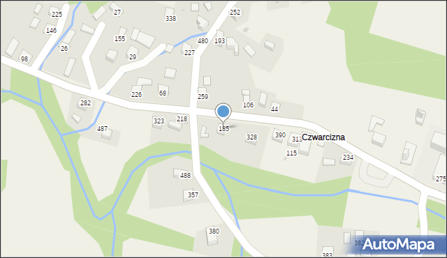 Juszczyna, Juszczyna, 185, mapa Juszczyna