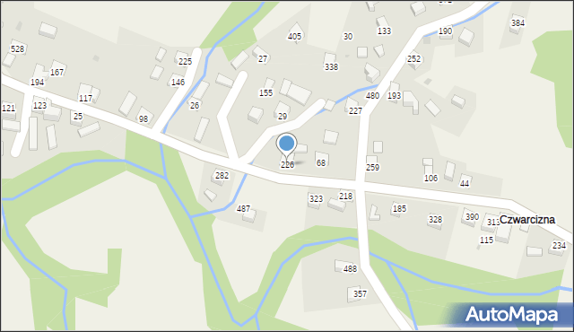 Juszczyna, Juszczyna, 226, mapa Juszczyna