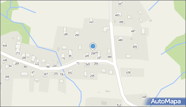 Juszczyna, Juszczyna, 244, mapa Juszczyna