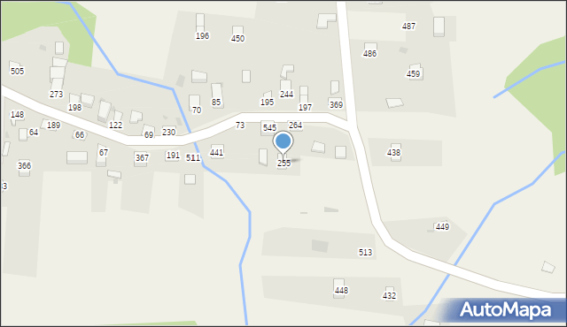 Juszczyna, Juszczyna, 255, mapa Juszczyna