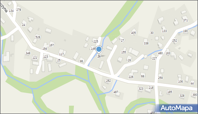 Juszczyna, Juszczyna, 26, mapa Juszczyna