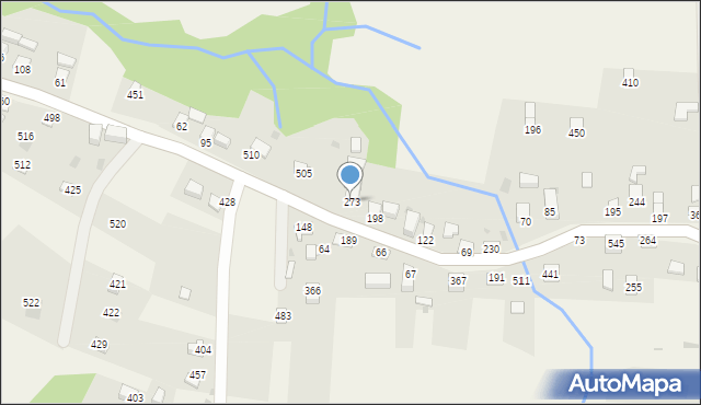 Juszczyna, Juszczyna, 273, mapa Juszczyna